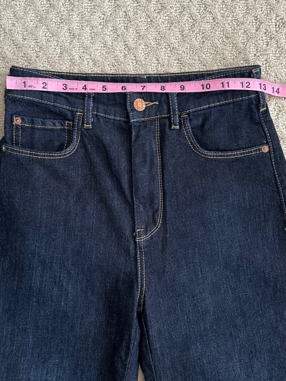 Pilcro The Column High-Rise Straight Jeans Dark Wash 25 Modern Classic Denim - Picture 14 of 16